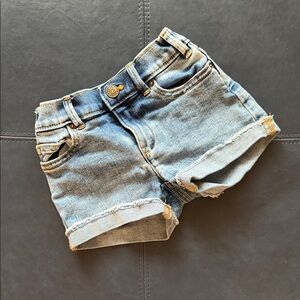 Denim Cutoff Toddler Girls Shorts - Light Blue